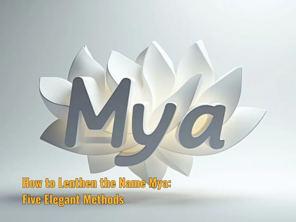 How to Lenthen the Name Mya: Five Elegant Methods