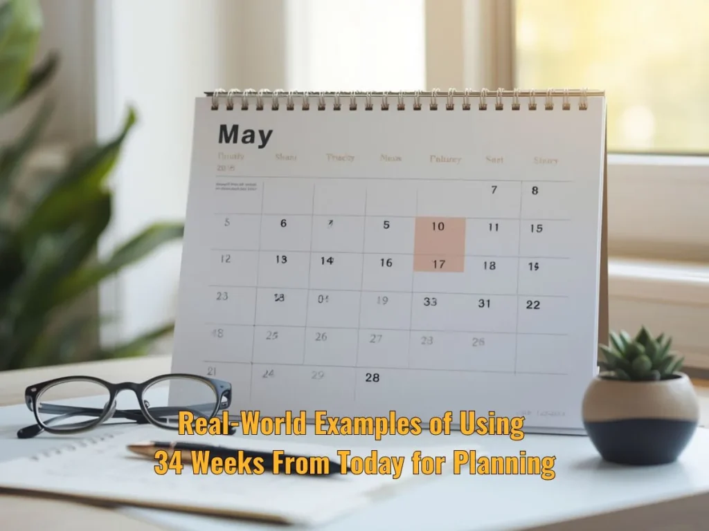 Real-World Examples of Using 34 Weeks From Today for Planning
