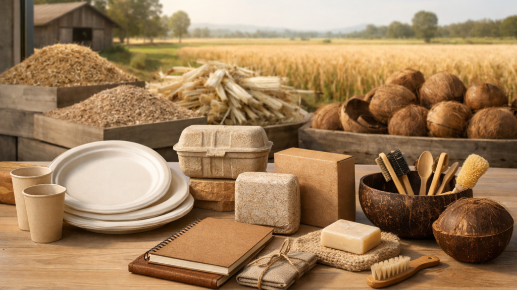 12 Eco-Friendly Products Made from Agricultural Waste